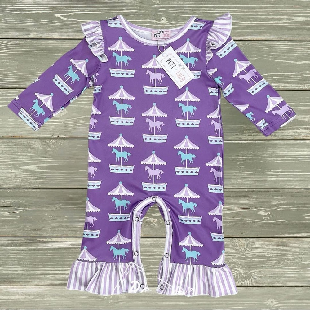 NWT Pete+Lucy Romper Carousel Cuties Print